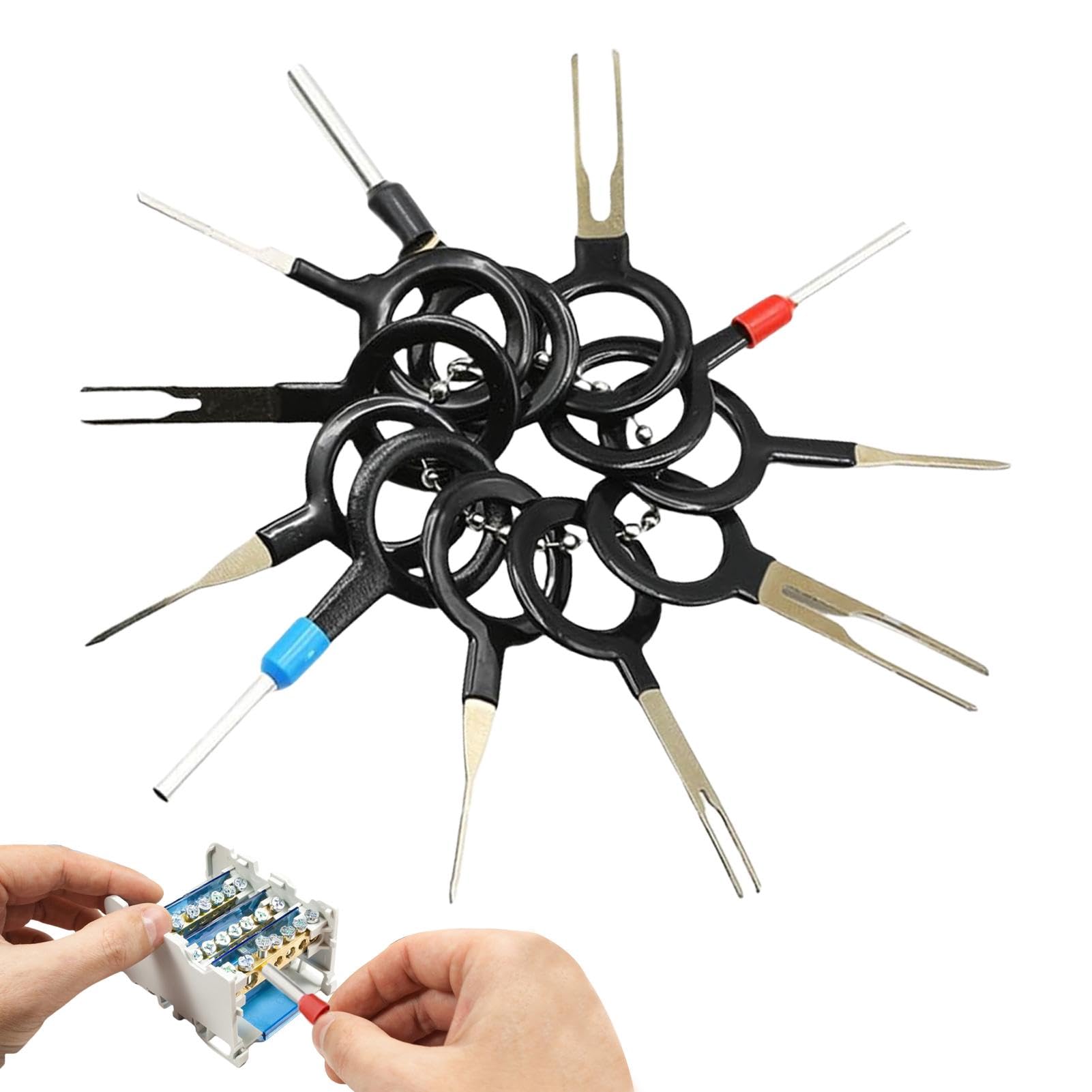 Stiftausdreher-Werkzeug-Set, Pin-Entferner-Werkzeug-Set | Terminal-Entriegelungswerkzeug-Set, 70-teiliges Nadelspreizer-Set mit Schutzabdeckung von Generisch