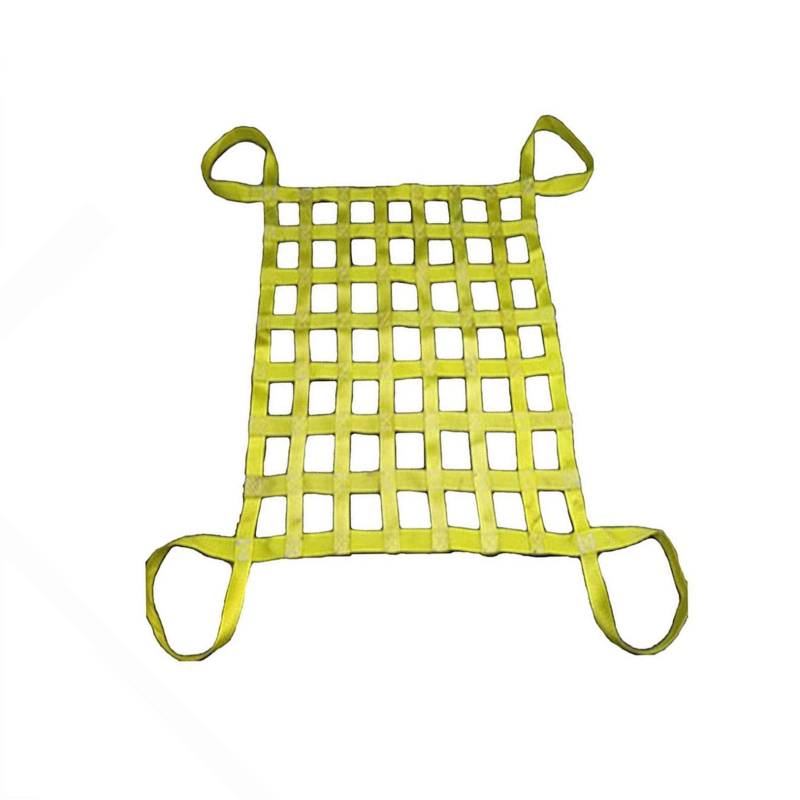 Strapazierfähiges, flaches Nylon-Hebenetz, strapazierfähiges Polyester-Gepäckschlinge zum Heben schwerer Gegenstände, mit verstärkten Riemen, 3 m x 3 m, Netz, 15 cm von Generisch