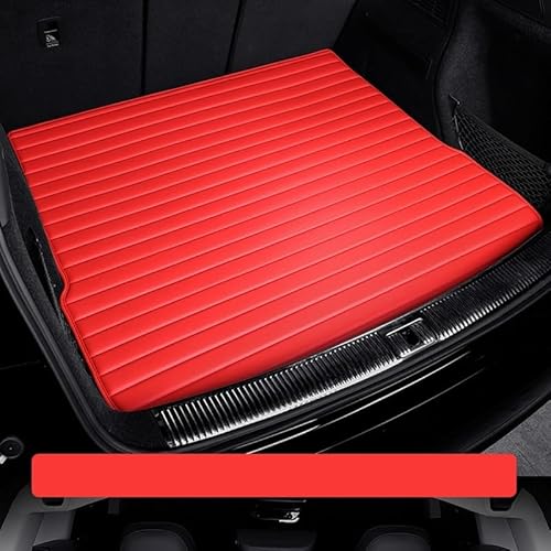 Streifen Custom Style Kofferraummatten Für E82 2004-2013 Autozubehör Innendetails Teppich Langlebiges Kofferraum(Rot) von Generisch