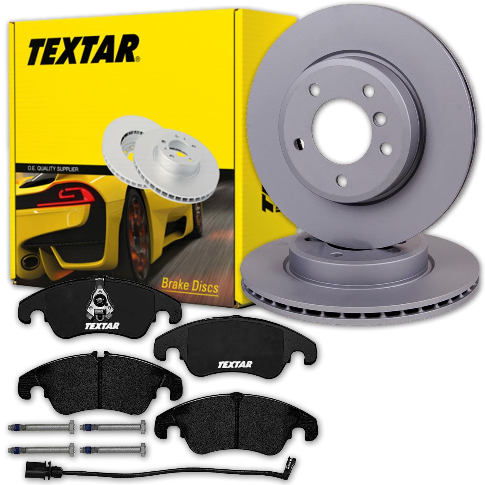 TEXTAR Bremsscheiben 345mm + Beläge vorne passend für A4 8K B8 + A5 8T 8F von Generisch