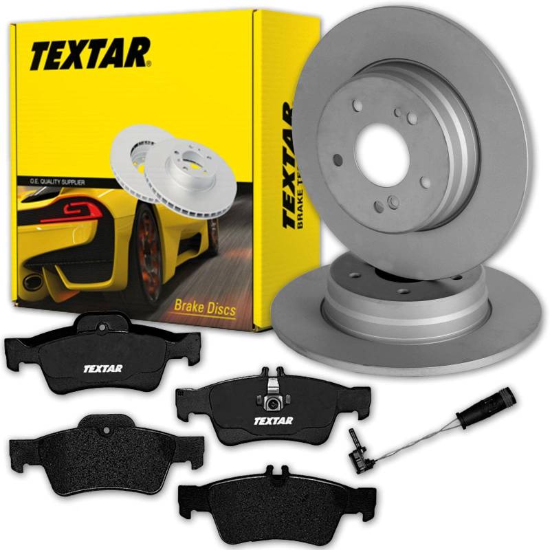 Textar Pro+ HC Bremsscheibenset Bremsscheiben 300mm + Bremsbeläge hinten für E-Klasse W212 S212 CLS C218 X218 von Generisch