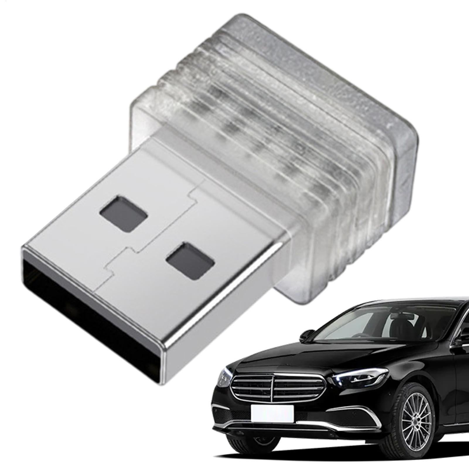 USB-Licht für Auto,USB-LED-für Auto - LED-Innenraumleuchte für Autos, USB-Umgebungslicht,Plug-in-Wireless-Nachtlicht, mehrfarbige Innenbeleuchtung für Auto und Innenbereich von Generisch