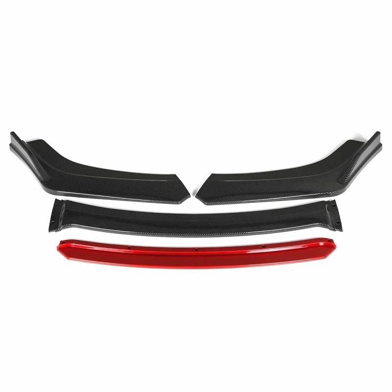 Universal 4pcs Auto Frontstoßstange Splitter Lippe Diffusor Spoiler Kompatibel mit VW Golf MK5 MK6 MK7 CC Passat Jetta Polo Karosserie Kit Autozubehör (Glänzend Schwarz) von Generisch