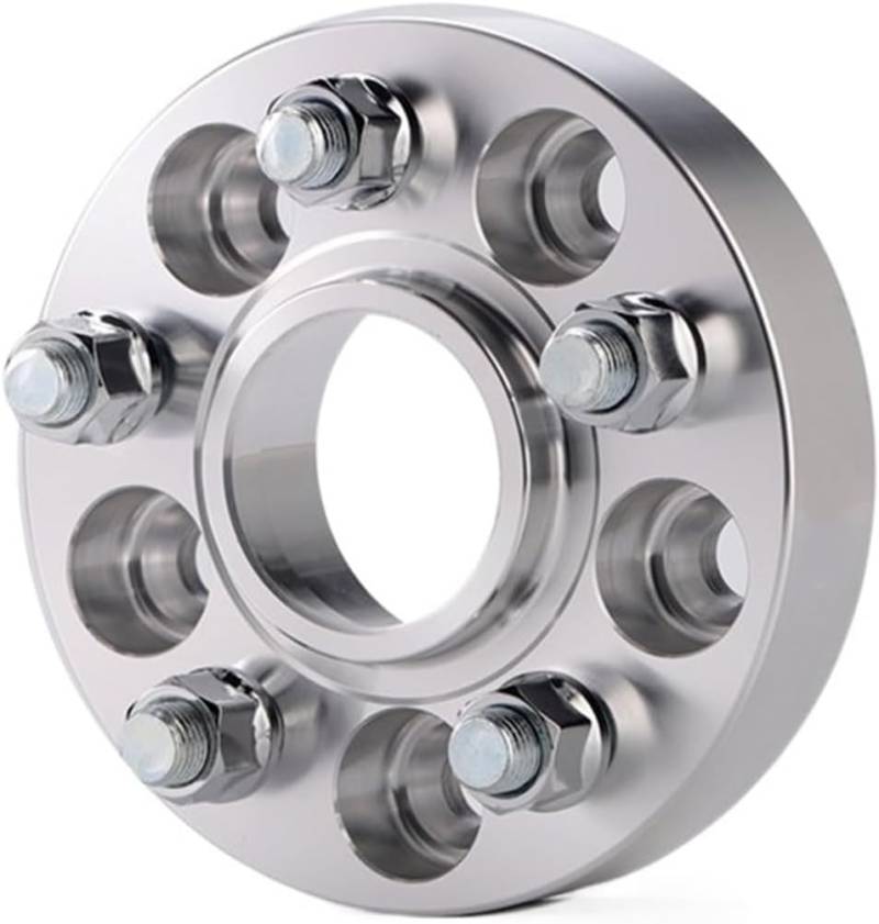 Universelle Felgenabstandshalter 1 stück PCD 5x114,3 CB 60,1mm Spurverbreiterung Adapter 15/20/25/30/35mm Für Toyota Für Camry Für RAV4 Spurverbreiterungen(1pc 20mm Silver) von Generisch