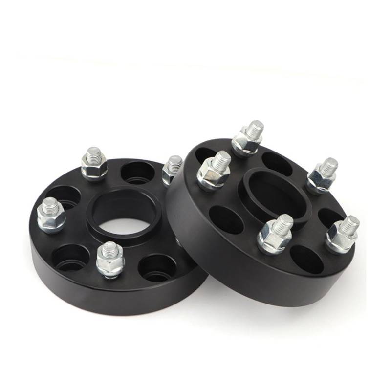 Universelle Felgenabstandshalter 2 stück 15/20/25/30/35mm Spurverbreiterung Adapter PCD 5X 114,3 66,1mm M12x 1,5 geeignet 5 Lug für Renault für Dacia Duster(20mm Black) von Generisch