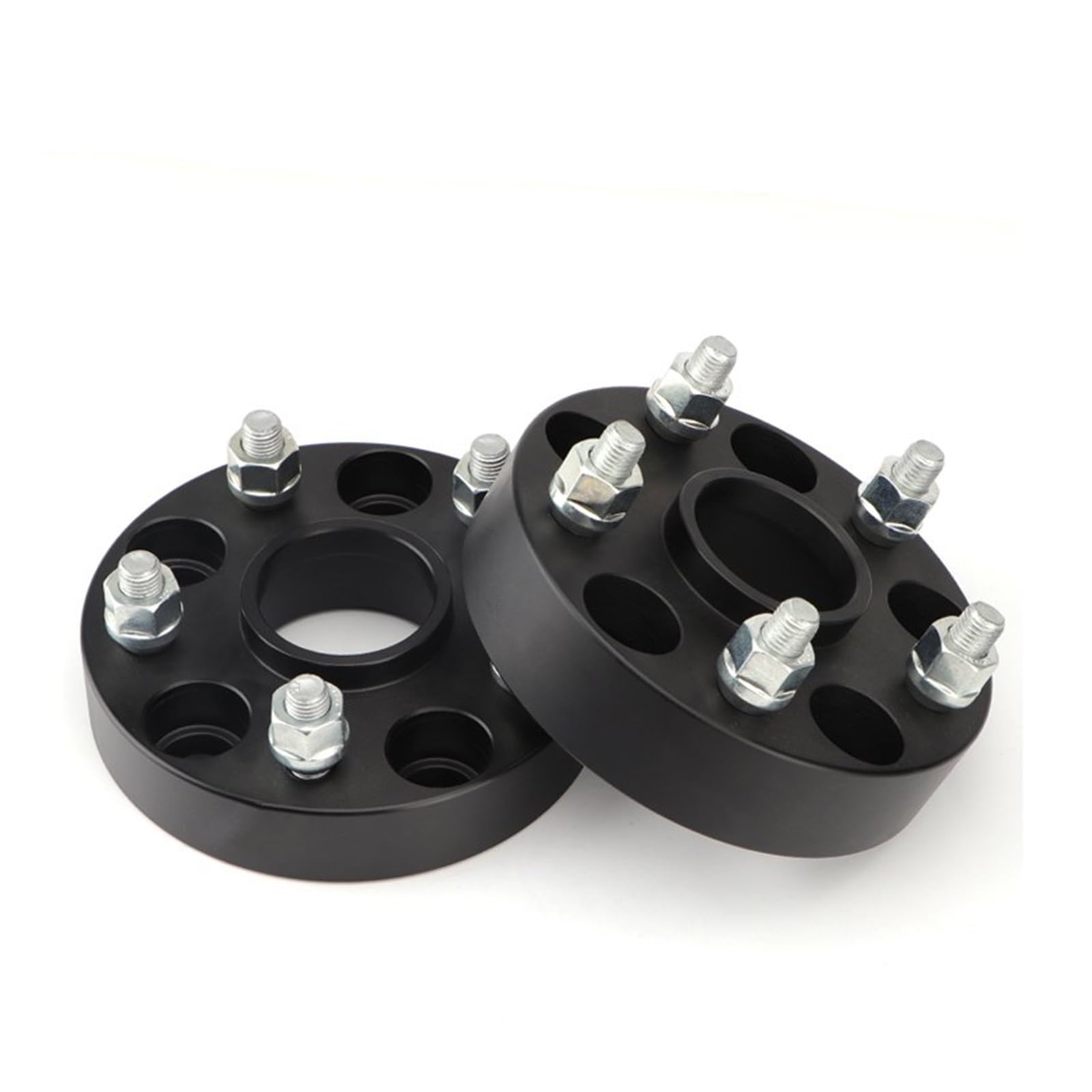 Universelle Felgenabstandshalter 2 stück 15/20/25/30/35mm Spurverbreiterung Adapter PCD 5X 114,3 66,1mm M12x 1,5 geeignet 5 Lug für Renault für Dacia Duster(30mm Black) von Generisch