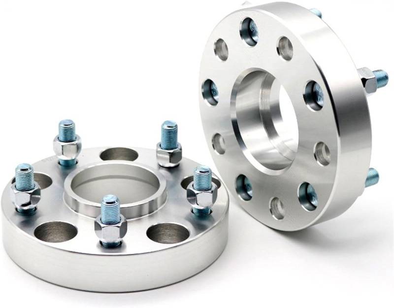 Universelle Felgenabstandshalter 2 stück 15/20/25/30/mm PCD 5x100 CB 54,1mm Spurverbreiterung Adapter 5 Lug Spurverbreiterung Für Toyota Für Crown GT2000 Für Prius(20mm Silver Spacers) von Generisch