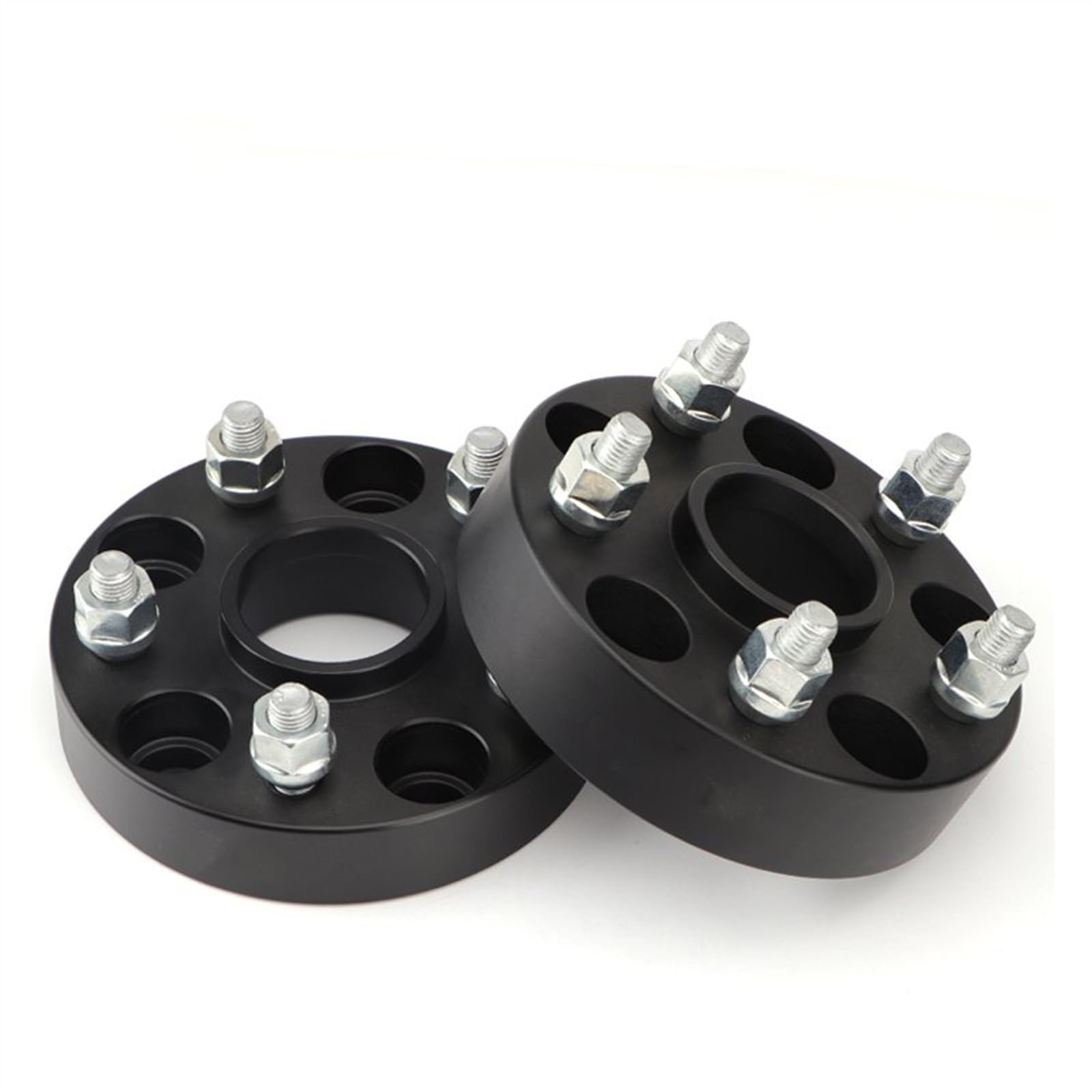 Universelle Felgenabstandshalter 2 stück 15/20/25/30/mm PCD 5x100 CB 54,1mm Spurverbreiterung Adapter 5 Lug Spurverbreiterung für TOYOTA Crown GT2000 für Prius(Schwarz,30MM) von Generisch