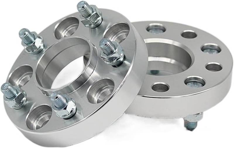 Universelle Felgenabstandshalter 2 stück 15/20/25/30mm 5x10 0 56,1mm Spurverbreiterungen Adapter 5 Lug Für Toyota 86 Spurverbreiterungen(30mm Silver Spacers) von Generisch