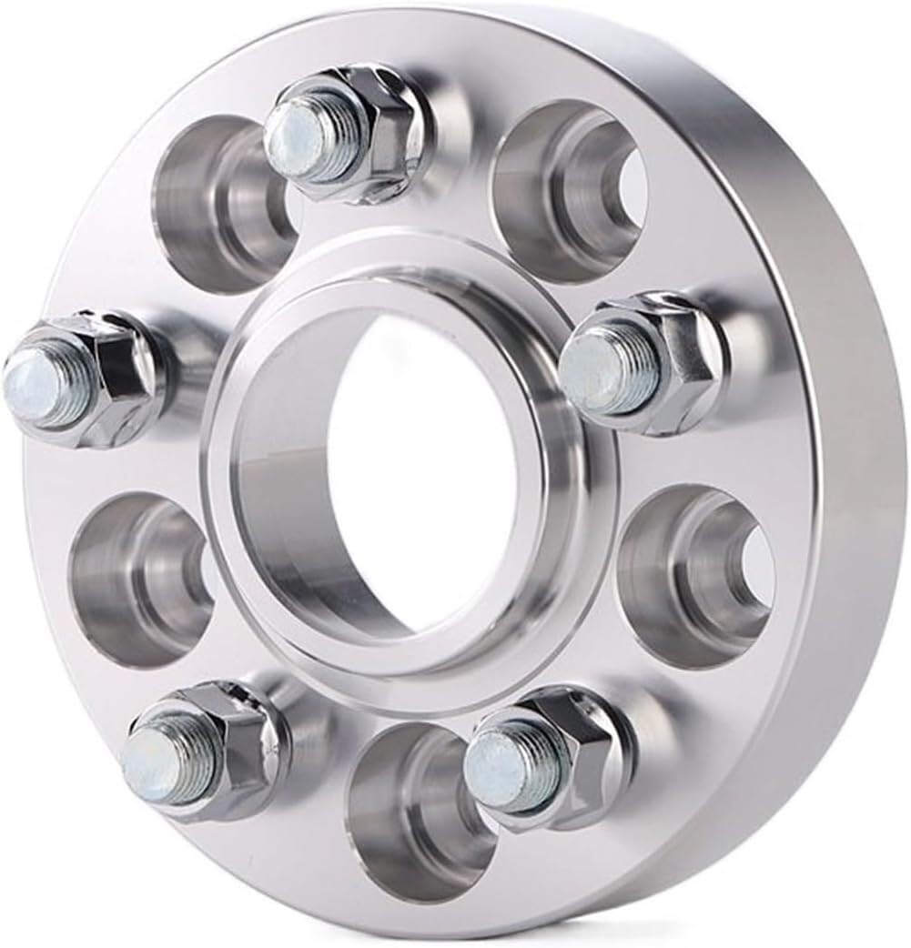 Universelle Felgenabstandshalter Spurverbreiterung Adapter PCD 5x105 CB 56,6mm Für Chevrolet Für Cruze Für Avco Für Bolzen 2 Stück (1 Paar) Spurverbreiterungen(Silver Spacer 30mm) von Generisch