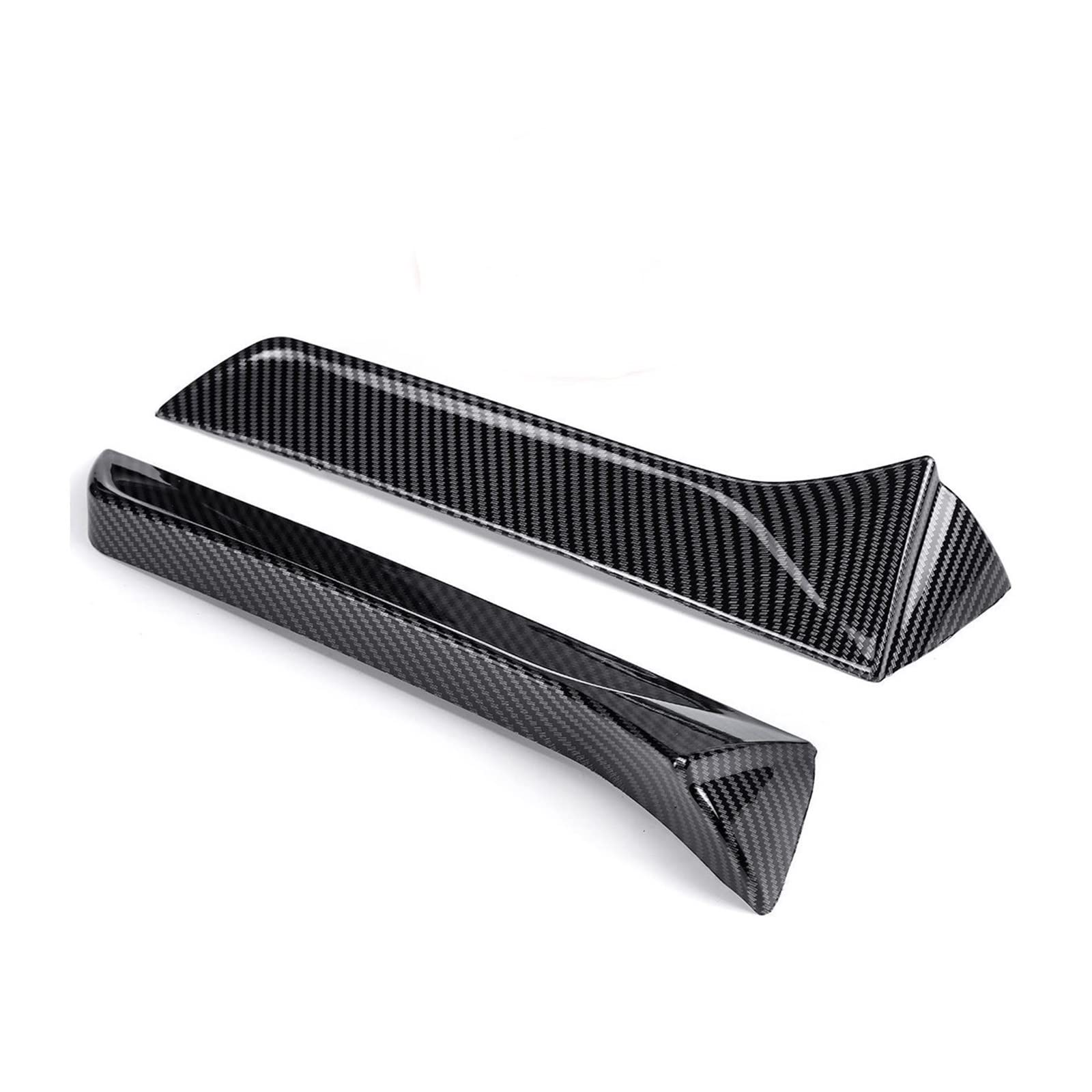 Universelle Gummi-Schmutzfänger für Autos Für Seat für Leon 5F FR Mk3 MK3.5 2 Stück Autofensterverkleidung Lippenspoiler Aleron Heckdachflügelseite für Randheckklappe hinten(Carbon Fiber Look) von Generisch