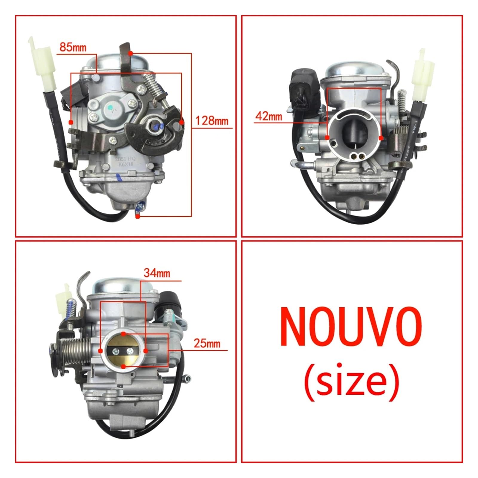 Vergaser-Kit Nouvo für mit TPS-Vergaser für Yamaha Exciter 125cc Nouvo S/EGO S 115 / Nouvo'S/LC Motorrad von Generisch