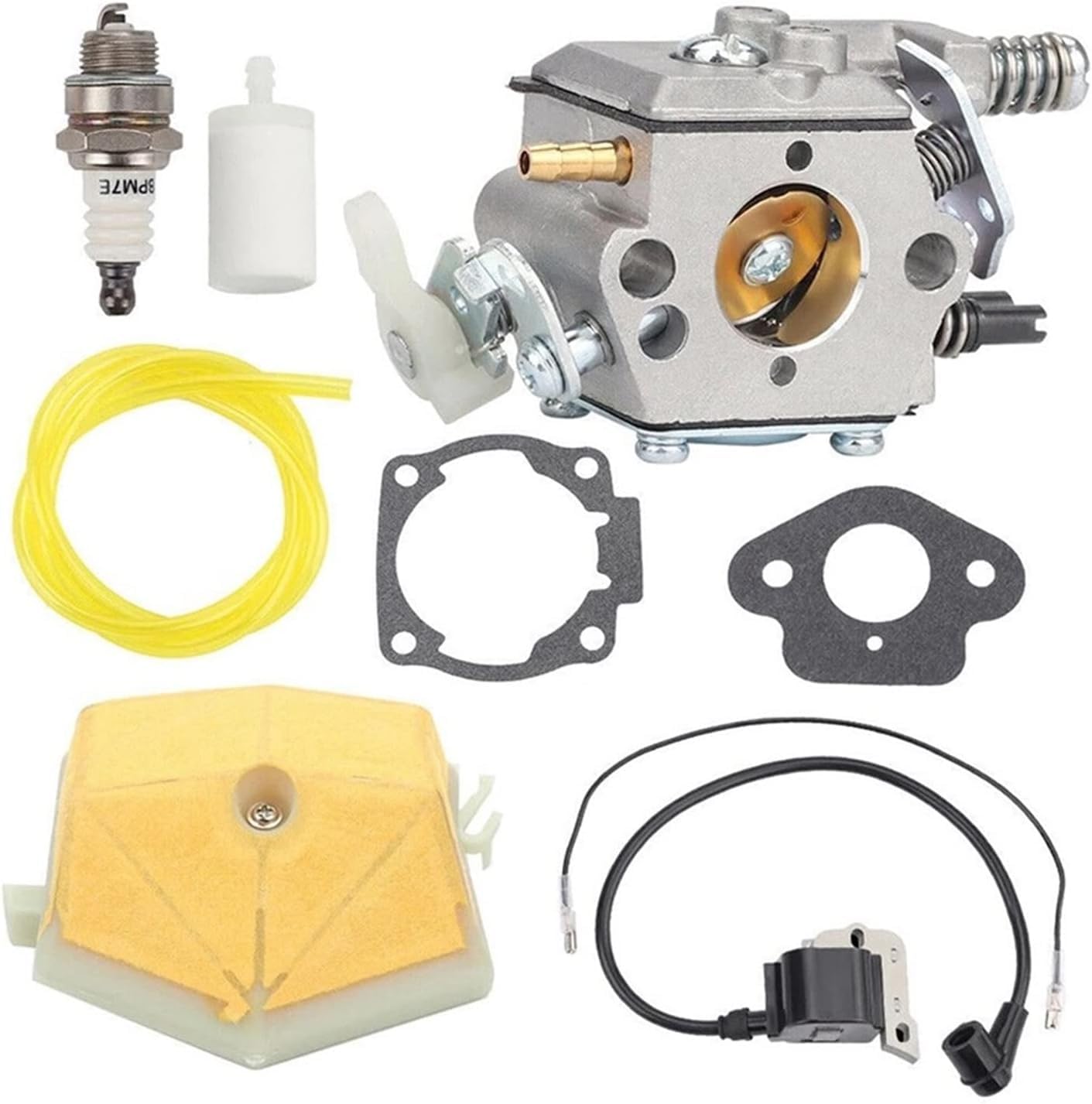 Vergaser Motorradvergaser, Vergaser-Kraftstofffilter-Kit für Husqvarna 50 51 55 61 254 257 261 262 Kettensäge für Walbro WT-170-1 WT-170 von Generisch