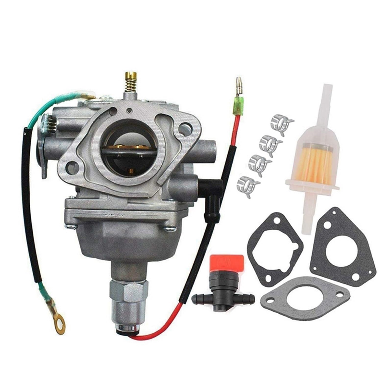 Vergaser für Rasenmähen Für Kohler CV18S CV20S CV22S CV725 Befehl Für Motor Carb 2485325-S 24-853-25-S Vergaser Kraftstoff Filter Abschaltung Ventil Clamp von Generisch