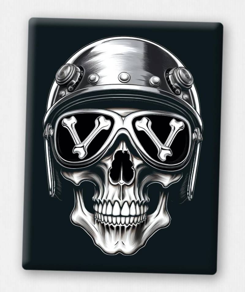 Vespa Emblem - Front-Emblem für Vespa Piaggio Kaskade - 3D-Doming Aufkleber von V.Sticker.com - VP-064 Skull2 von Generisch