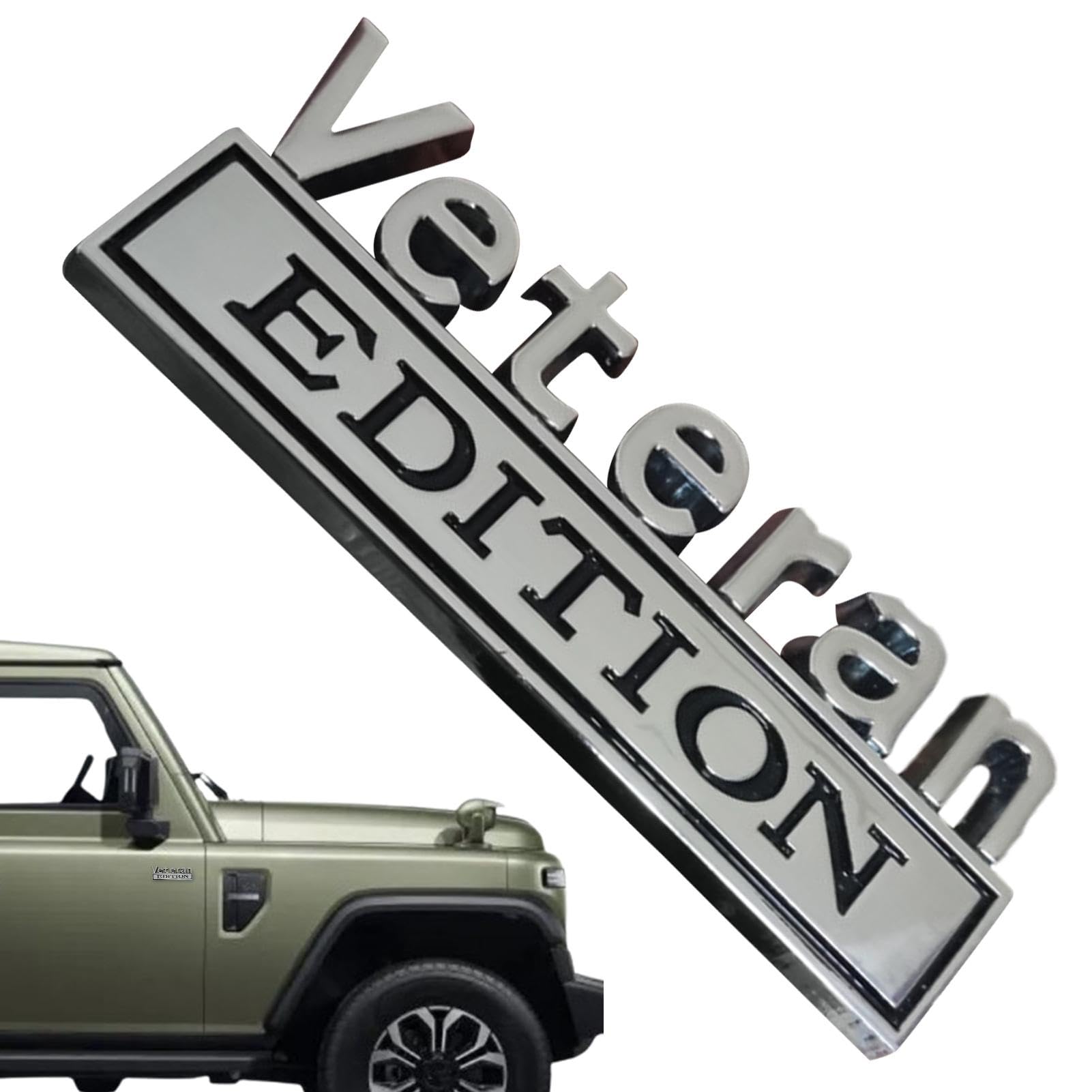 Veteranen-Edition-LKW-Emblem – Auto-Abzeichen-Aufkleber, selbstklebendes Auto-Emblem, 3D-Buchstaben-Abzeichen, Auto-, LKW-Aufkleber für Fahrzeug, Auto, LKW, SUV von Generisch