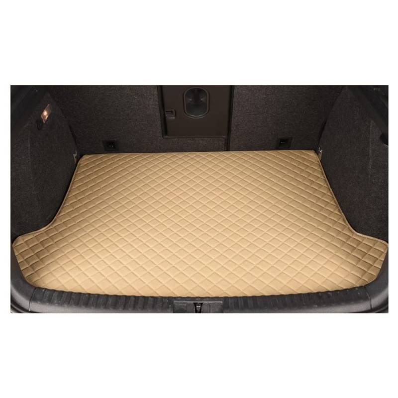 Vollständige Abdeckung Leder Kofferraummatte Für Hyundai Für Tucson Für JM 2004–2009 Cargo Liner Tray Boot Cover Pad Langlebiges Kofferraum(Beige) von Generisch