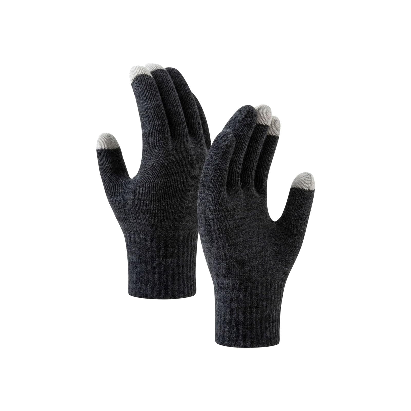 WäRmende Handschuhe Fingerlos Modische gestrickte Wollhandschuhe für Herren und Damen zum Radfahren und Skifahren, Fitness, warm Finger Handschuhe Damen (Dark Gray, One Size) von Generisch