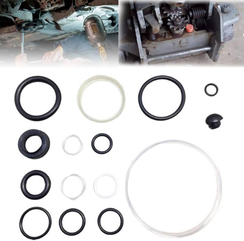 Wagenheber Dichtung Kit, 15pcs Wagenheber Teile, O-Ring Horizontal 3 Tonnen Wagenheber Öldichtung Komplettset Reparatursatz Wagenheber Zubehör Öldichtungsring Kleines Zubehör Auto Automotive von Generisch