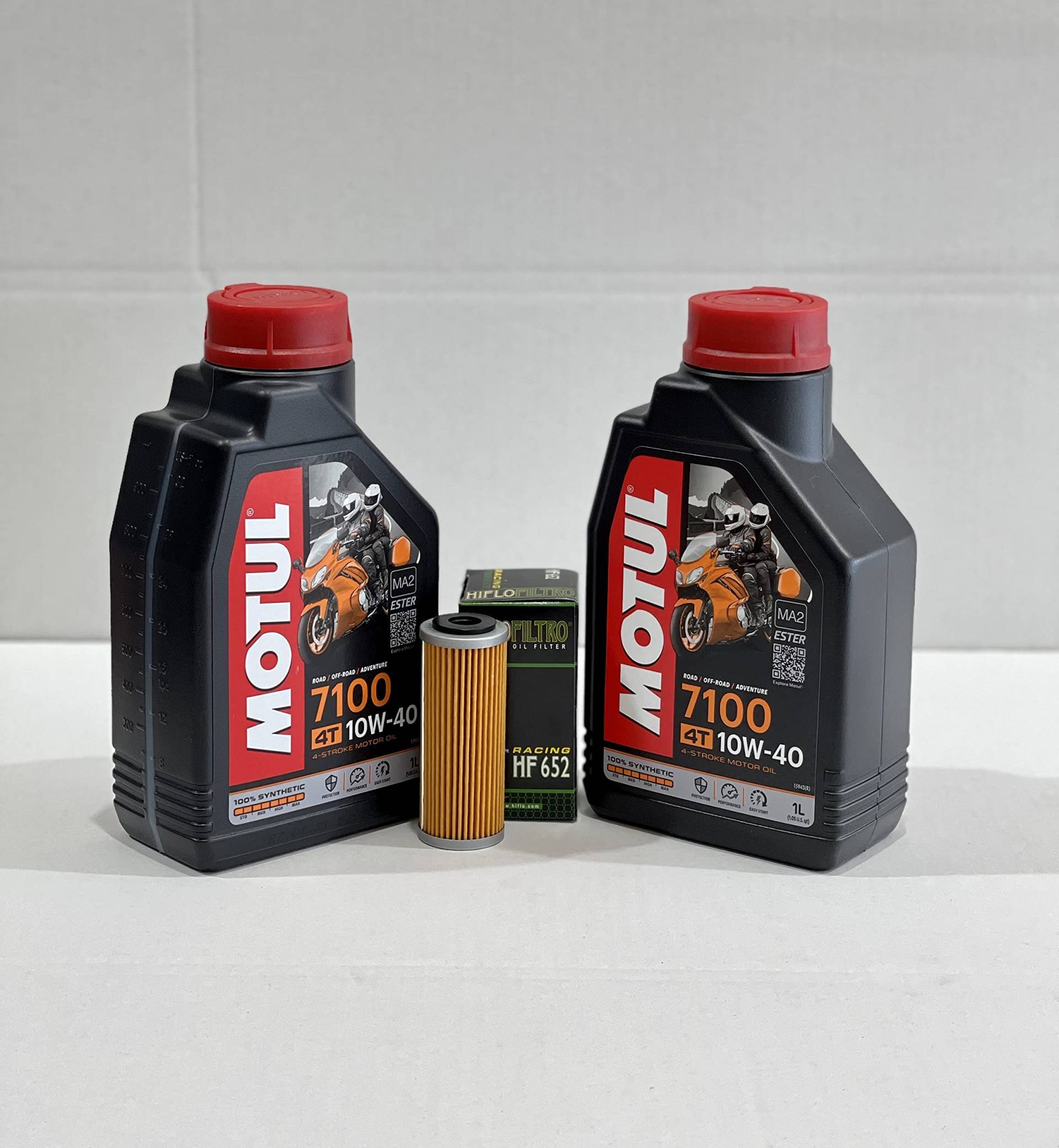 Wartungsset Öl + Ölfilter K.T.M. EXC 450 SXF 450 Motul 7100 + HF652 Ölwechsel Wartung von Generisch