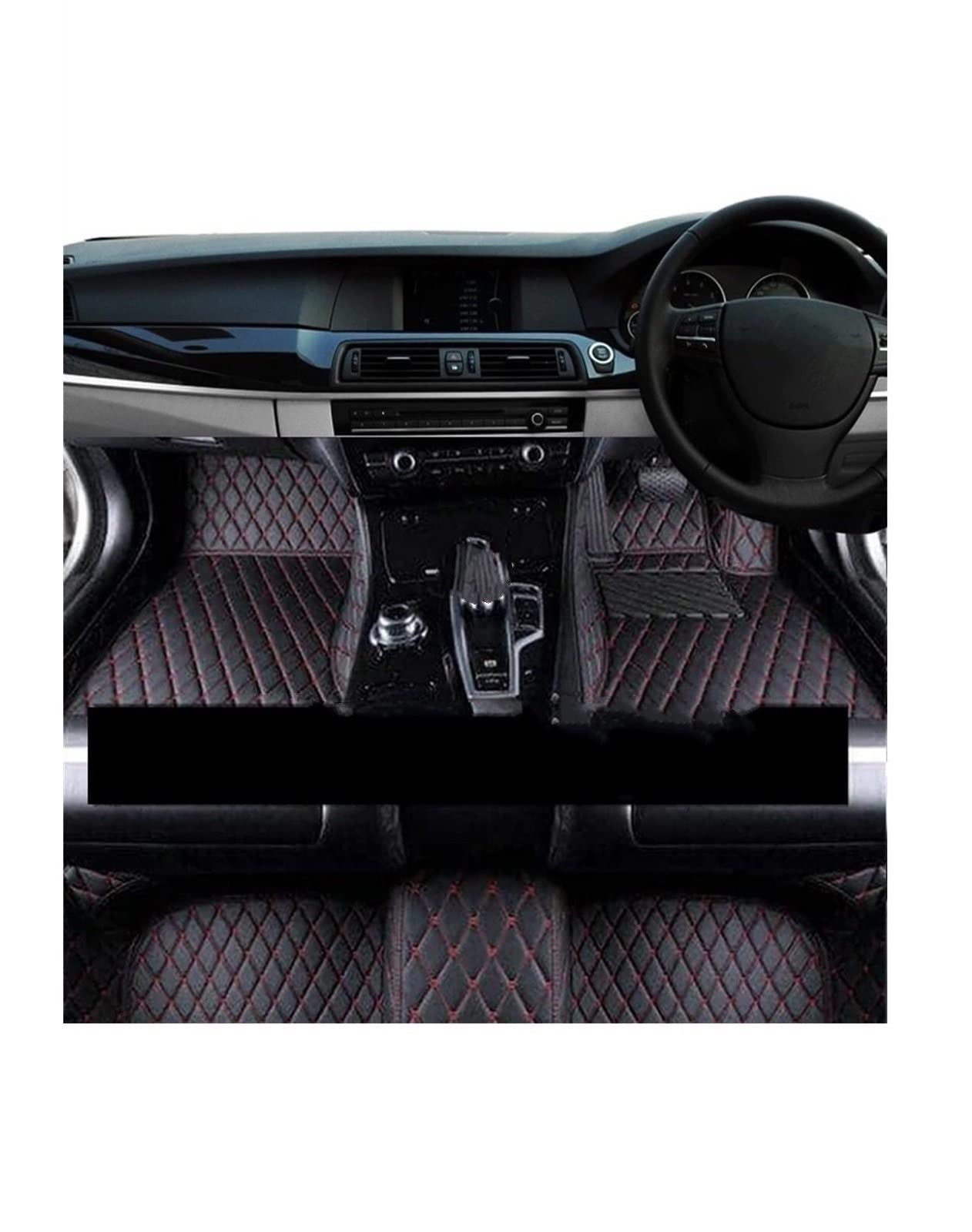 Wasserdichter, Rutschfester Lederteppich Automatte, Auto-Fußmatten für Mitsubishi für Pajero 2008-2011(RHD 12) von Generisch