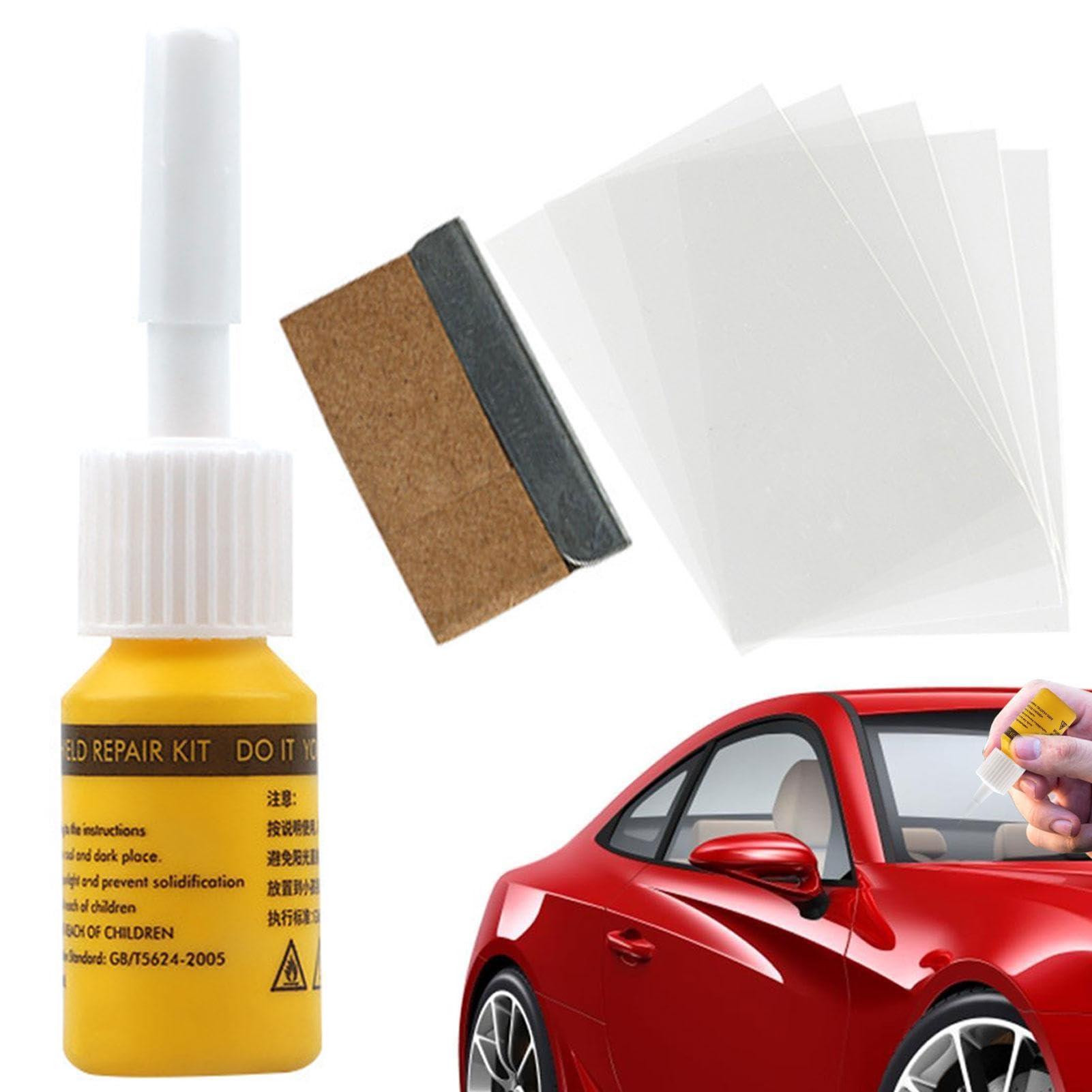 Windschutzscheibe Reparatur Kit, Glas Reparatur Flüssigkeit,Auto Windschutzscheibe Reparaturset Mit Dauerhaftem Harz,zur Reparatur von Windschutzscheiben,Rissen,in Sternform Und Risse in Halbmondform von Generisch