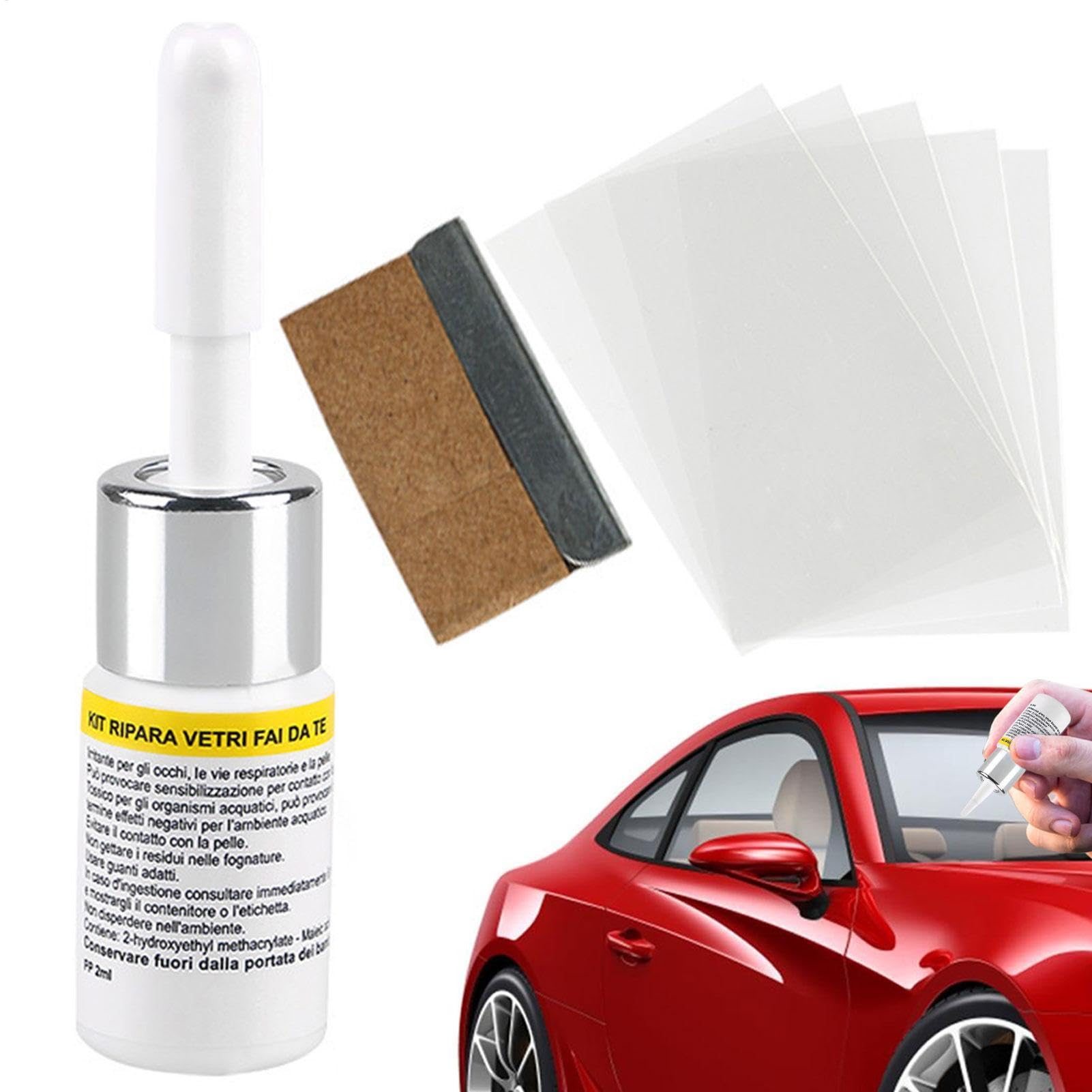 Windschutzscheiben-Reparatur-Set | Windschutzscheiben-Riss-Reparatur-Set für Autofenster-Chips Reparatur | Glasreparatur-Set | | Auto-Windschutzscheibenriss-Reparatur-Set für kleine Chips, Bullseyes, von Generisch