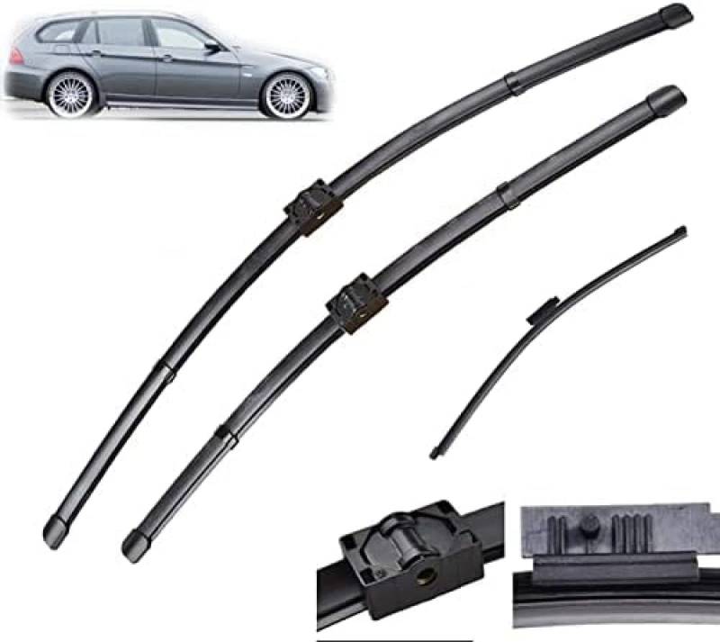 Wischerblätter vorne und hinten, Auto-Windschutzscheiben-Fensterbürste, für BMW 3er E91 2005-2009 Scheibenwischer von Generisch