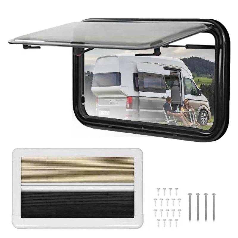 Wohnmobil-Fenster-Ersatz-Set, externe ausziehbare Fensterluke für Wohnmobil, Wohnmobil, Wohnwagen, 500 x 500 mm von Generisch