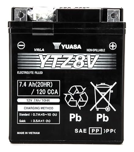 YTZ8V Y UA SA Vorgeladene Batterie, gebrauchsfertig, kompatibel mit Yamaha X-MAX 300 H oder nda SH 125 150 ab 2020 von Generisch