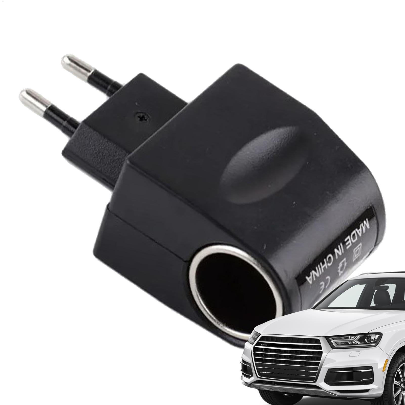 Zigarettenanzünder-Adapter, 12-Volt-Auto-Adapter | 220-V-zu-12-V-Zigarettenanzünder-Konverter mit LED-Anzeige – Wechselstrom zu Gleichstrom, Kfz-Zubehör, Auto-Adapter von Generisch