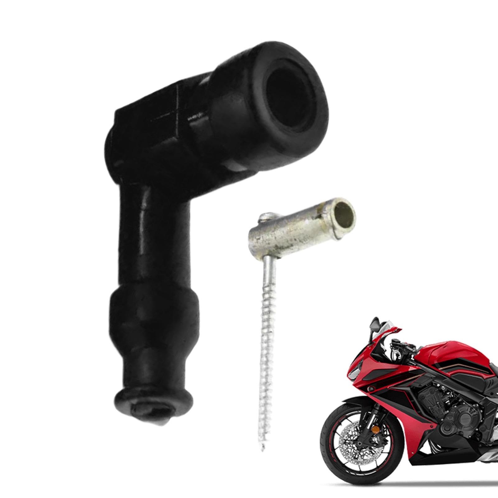 Zündkerzenstecker, Motorrad-Gummi-Steckerkappe - Wasserdichter Gummi-Zündkerzenstecker, Zündkerzenstecker,Ersatzteil, mehrfarbig, staubdicht, Motorradzubehör für Motorräder von Generisch