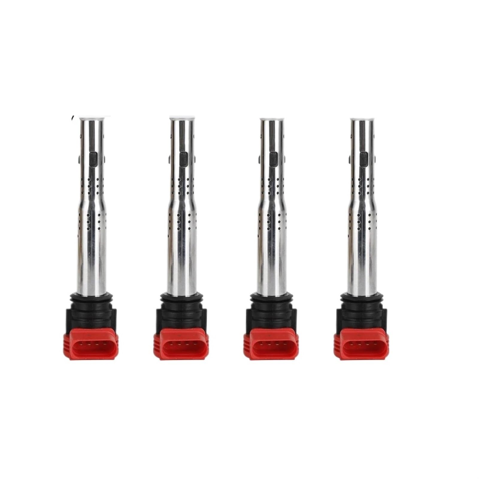 Zündverteiler 4x Rot Spule Packs Set 06E905115E Für R8 2,0 Für A3 Auto Zubehör Teile Motoren Zündspule Zündspule für einen Automotor von Generisch