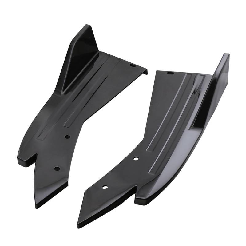 auto kotflügel Karbonfaser Protektor 2er Set, Universal Heckstoßstange Lip Splitter, Seitenkotflügel, Spoiler, Karbonfaser Protektor(Schwarz) von Generisch