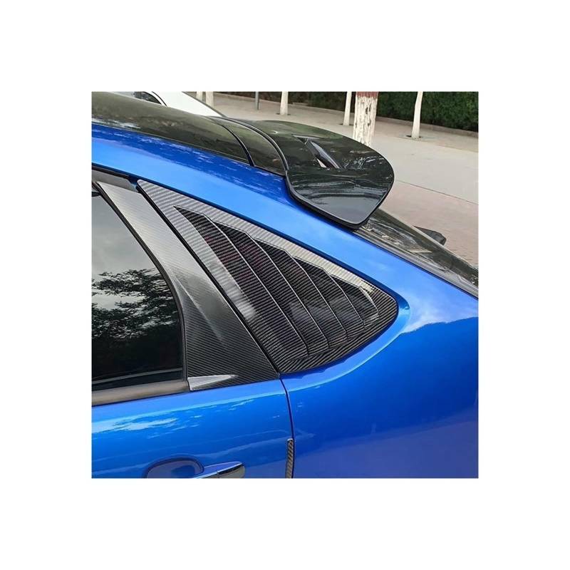 auto seite spoiler Für Ford für Focus MK2 2005-2013 für Fließheck 4 Tür Auto Hinten Fenster Jalousien Seite Blasdüse Lamellen für vent Zubehör(Carbon texture) von Generisch