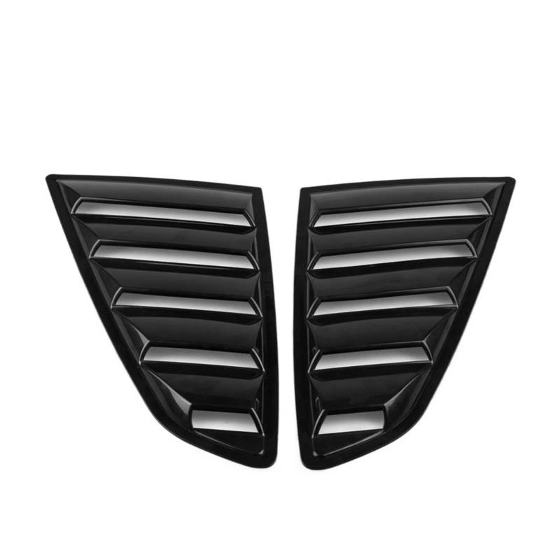 auto seite spoiler Für Ford für Mustang 2015 2016 2017 2018 2 Stück Auto Seite ABS Deflektor für Vent Fenster Jalousie Seite Scoop Jalousie Abdeckung(Schwarz) von Generisch