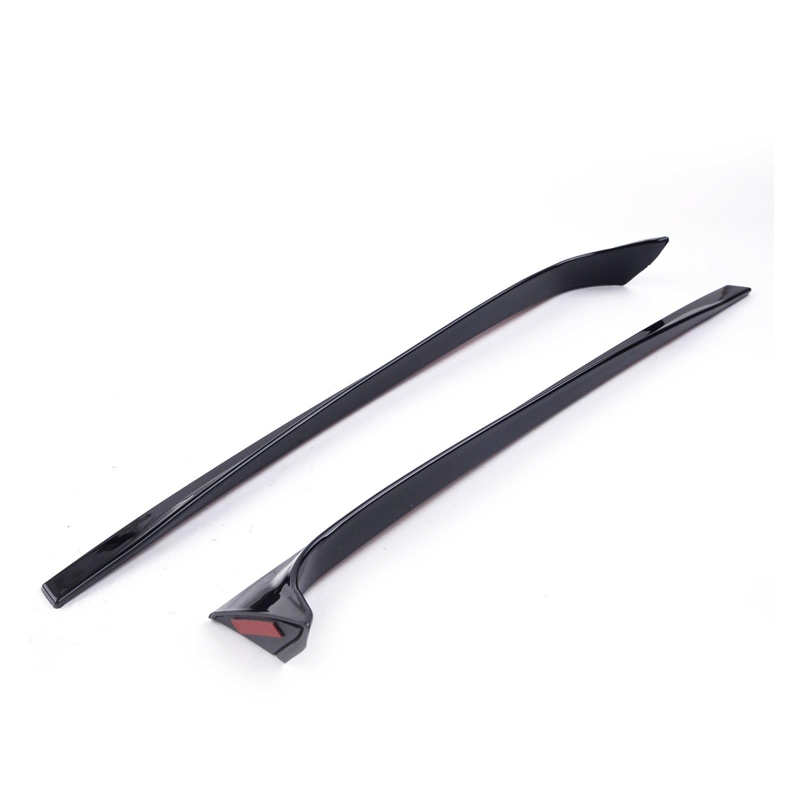 auto seite spoiler Für VW für Polo MK5 2011 2012 2013 2014 2015 2016 2017 1 Paar für schwarz glänzende Heckscheiben-Seitenspoileraufkleber Zierabdeckung von Generisch