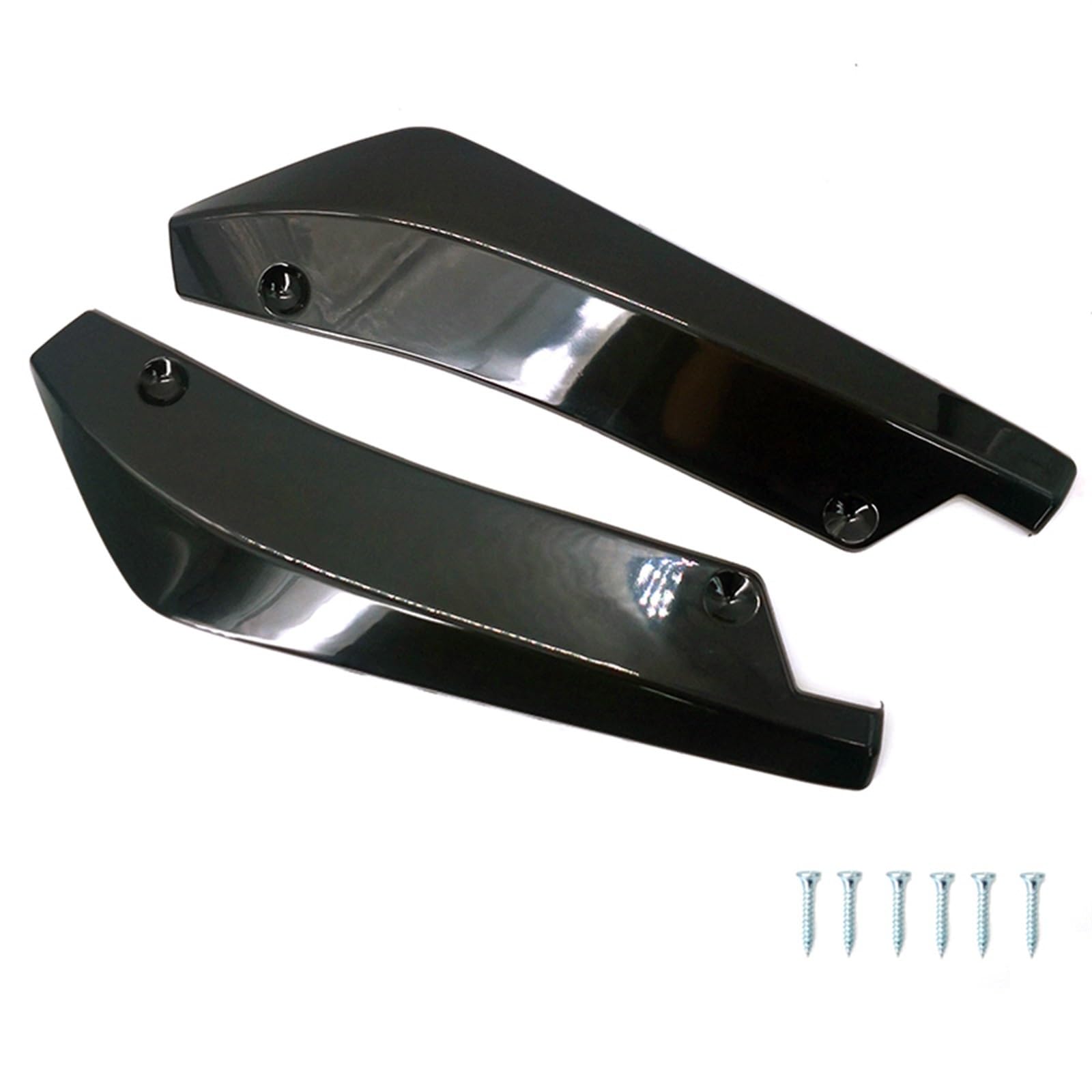 auto seite spoiler Universal Auto Vorne Hinten Stoßstange Streifen Lip Spoiler Diffusor Splitter Kratz Schutz Carbon Fiber Winglets Seite Rock Erweiterung(Schwarz) von Generisch