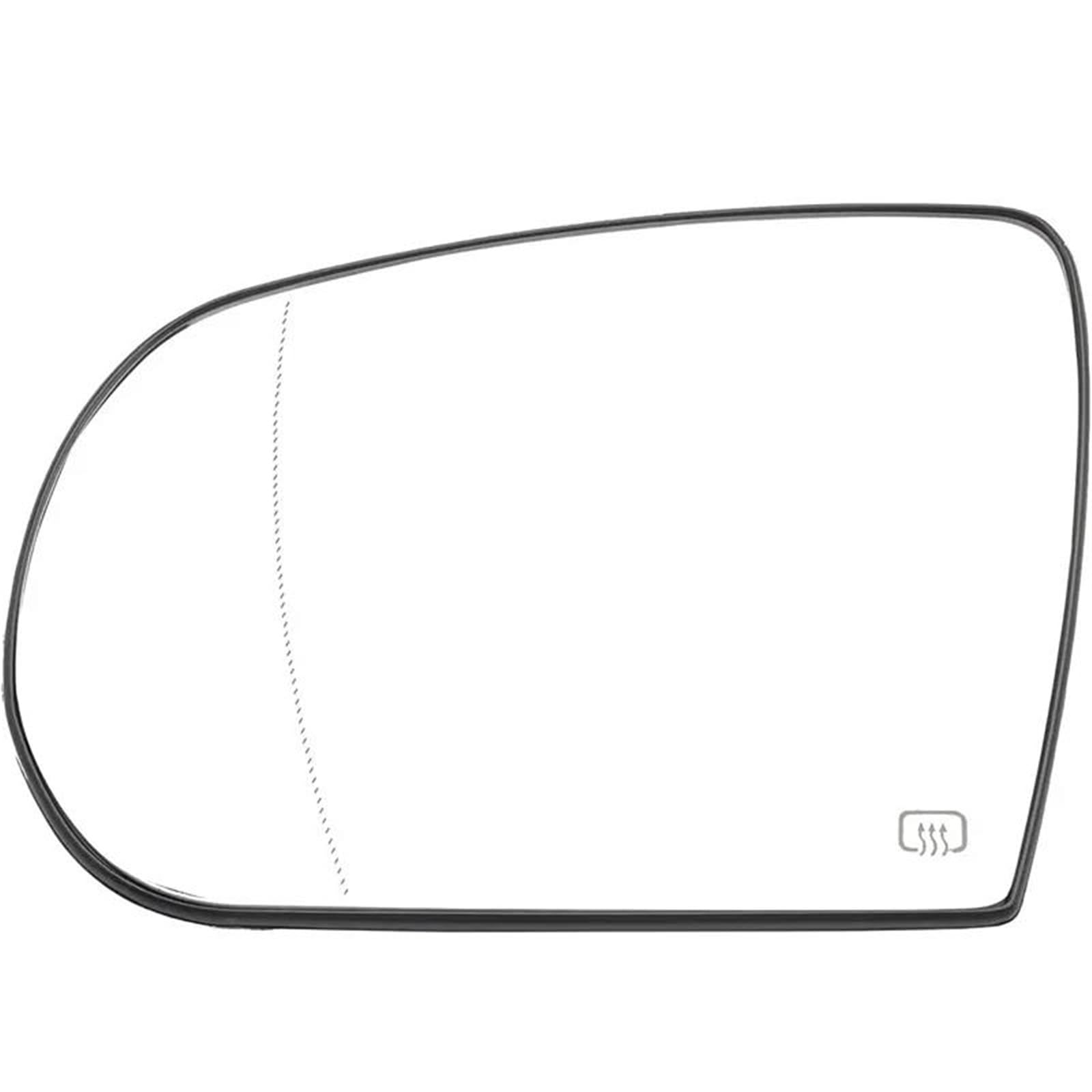 beheizbar Ersatzspiegelglas Beheizte Rückspiegelglas für Jeep für Cherokee für Compass 2009–2020 ersetzen 68228913AA 68228911AA 68228918AA 68228912AA 68228910AA Außenspiegel Glas(Links) von Generisch