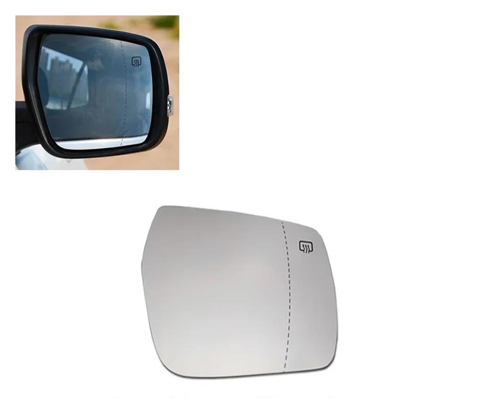 beheizbar Ersatzspiegelglas Für Changan Für CX70 2016 2017 Autozubehör Rückspiegelgläser ersetzen Außenseite reflektierende Glaslinse Außenspiegel Glas(1PCS Right Heating) von Generisch