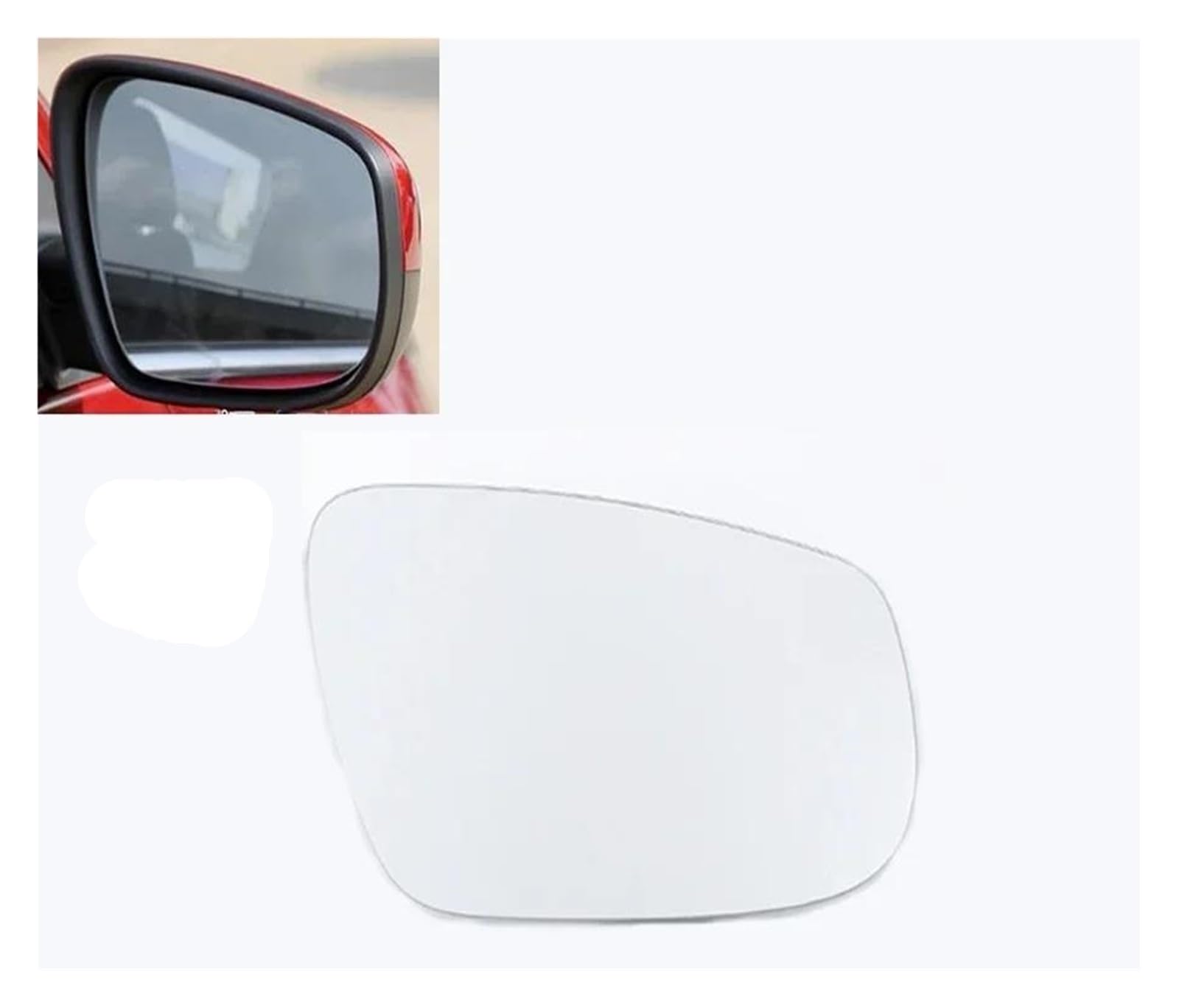 beheizbar Ersatzspiegelglas Für Chery Für Tiggo 7 2016-2019 Autozubehör Rückspiegel Glas Außentür Seitenspiegellinse Kein Blinker Außenspiegel Glas(1PCS Right Heating) von Generisch