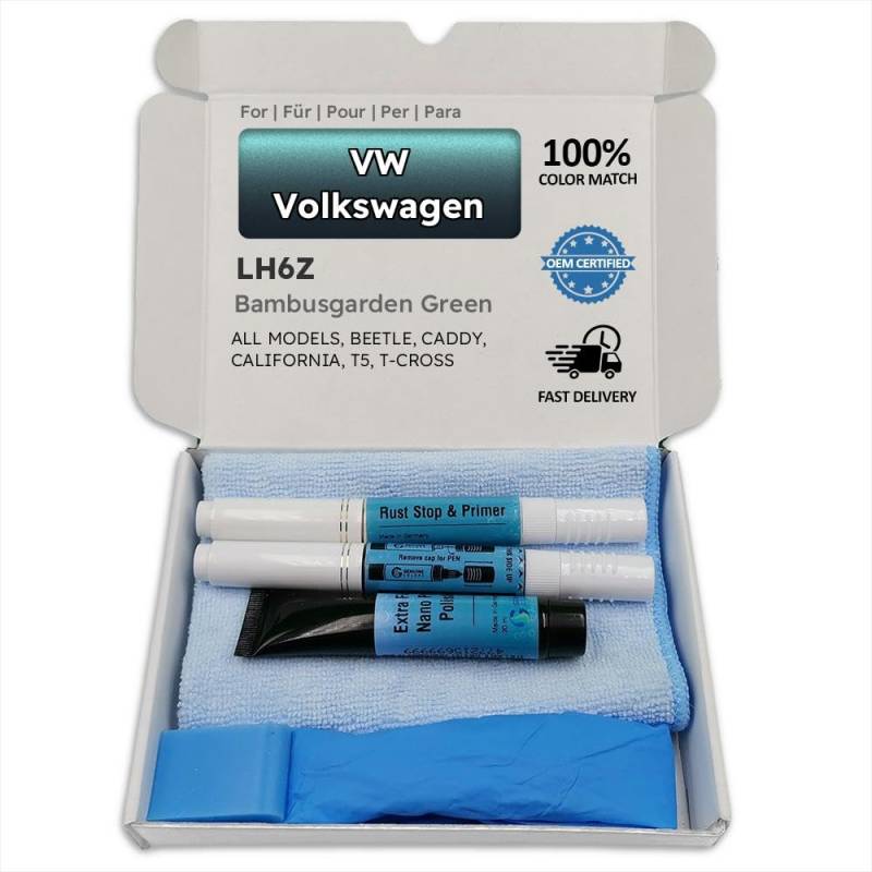 Genuine Colors Lackstift BAMBUSGARDEN Green LH6Z für VW Volkswagen Grün Beetle Caddy California T5 T-Cross von Genuine Colors