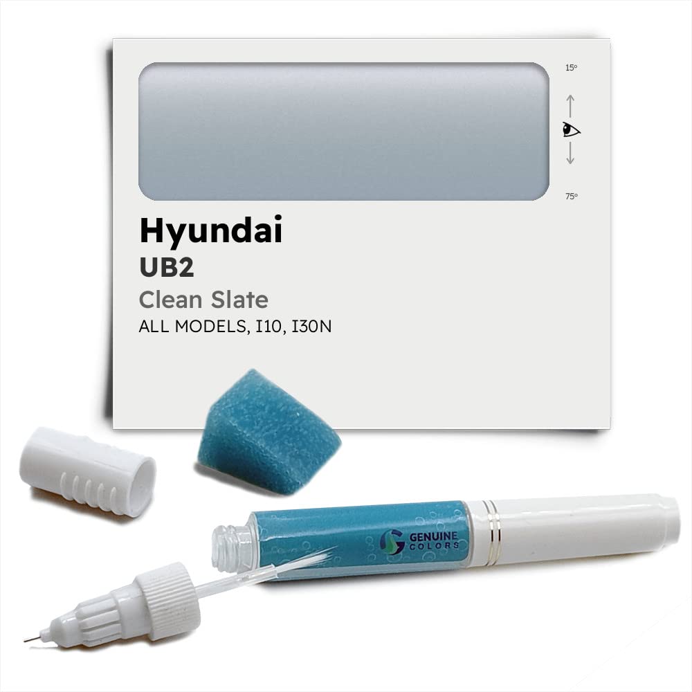 Genuine Colors Lackstift CLEAN SLATE UB2 Kompatibel/Ersatz für Hyundai Silber von Genuine Colors