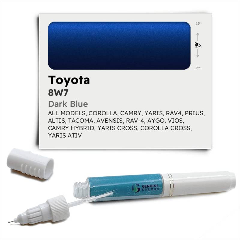 Genuine Colors Lackstift DARK BLUE 8W7 Kompatibel/Ersatz für Toyota Blau von Genuine Colors