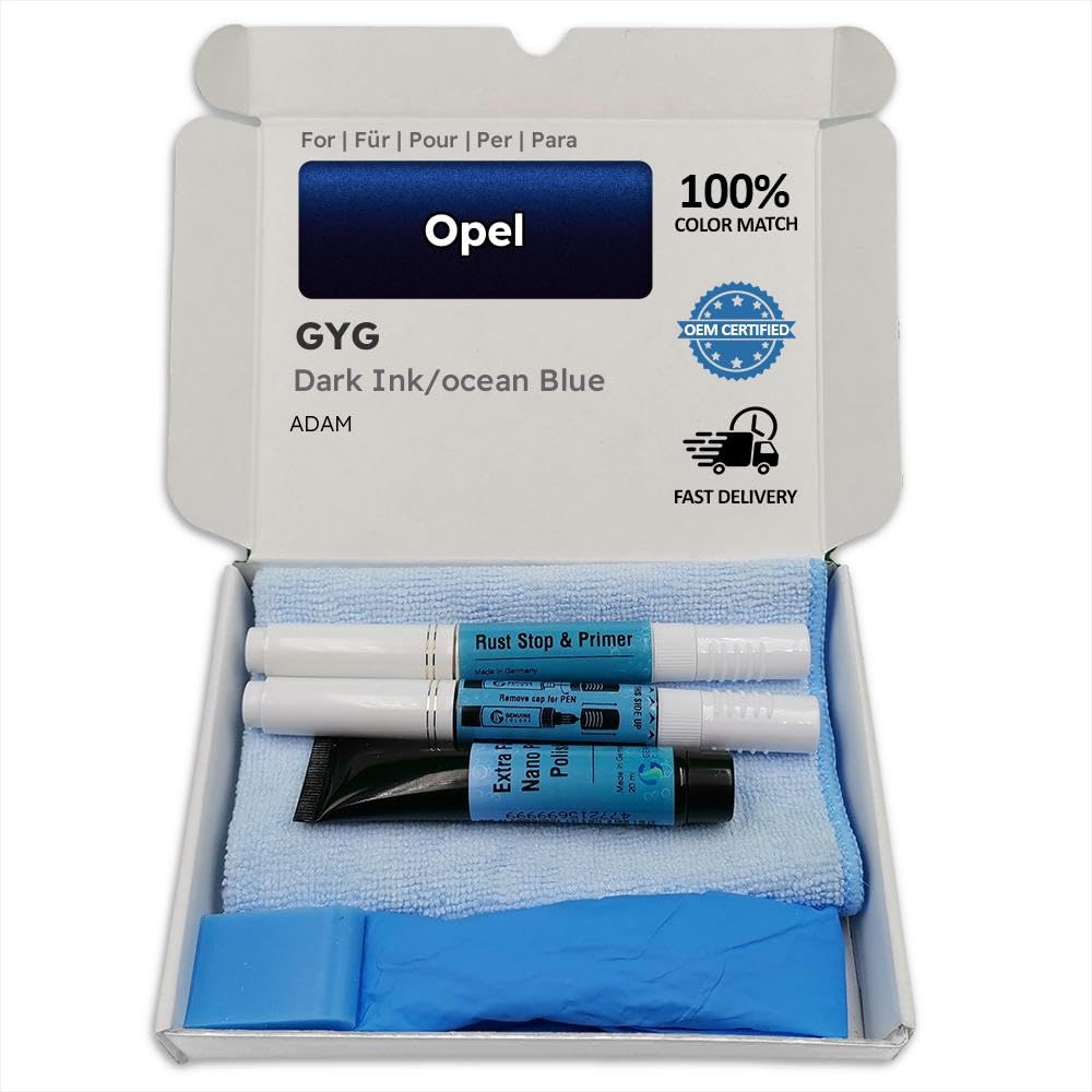 Genuine Colors Lackstift Dark Ink Ocean Blue GYG für Opel Blau ADAM von Genuine Colors