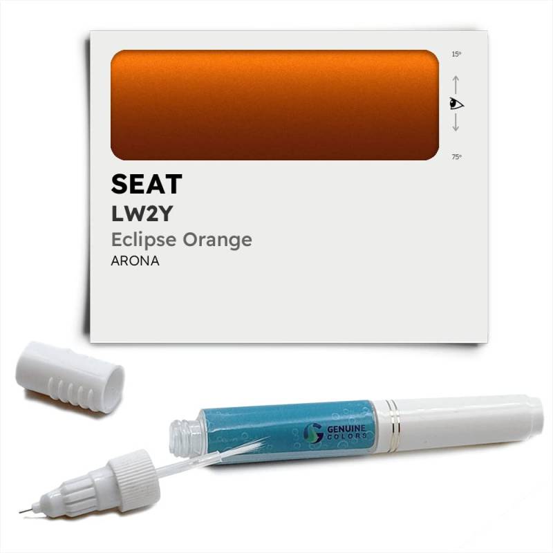 Genuine Colors Lackstift ECLIPSE ORANGE LW2Y Kompatibel/Ersatz für SEAT Orange von Genuine Colors