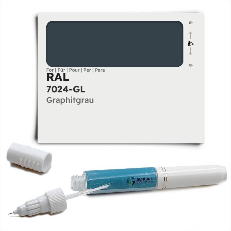 Genuine Colors Lackstift Graphitgrau 7024-GL für RAL Grau von Genuine Colors