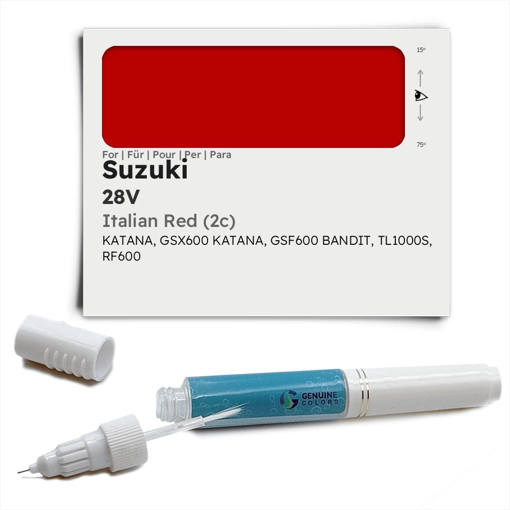 Genuine Colors Lackstift Italian RED (2C) 28V für Suzuki Rot Katana GSX600 GSF600 Bandit TL1000S RF600 von Genuine Colors