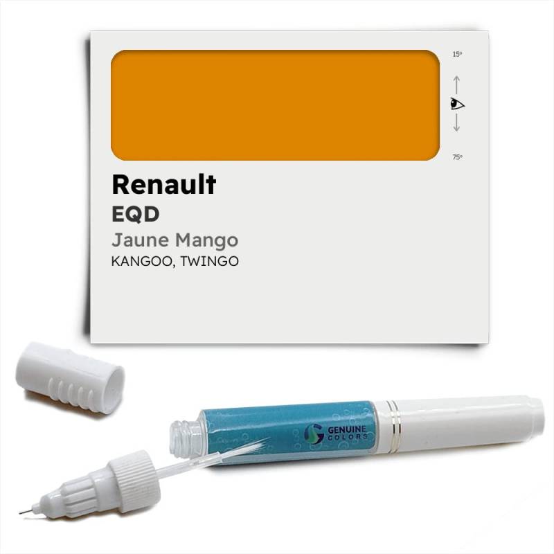 Genuine Colors Lackstift JAUNE MANGO EQD Kompatibel/Ersatz für Renault Orange von Genuine Colors