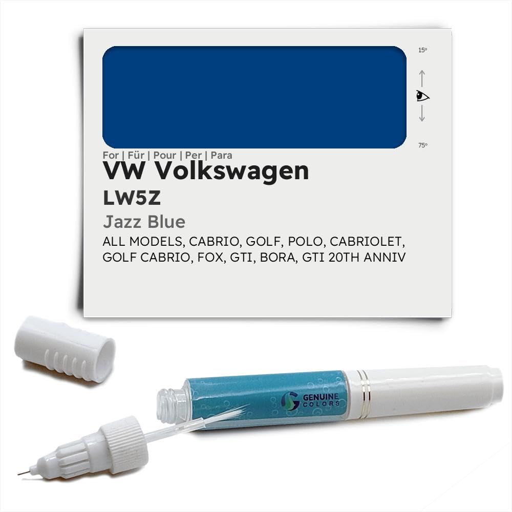 Genuine Colors Lackstift Jazz Blue LW5Z für VW Volkswagen Blau Cabrio Golf Polo CABRIOLET Fox GTI Bora 20TH Anniv von Genuine Colors